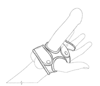 Hand mounted phallus retention panel